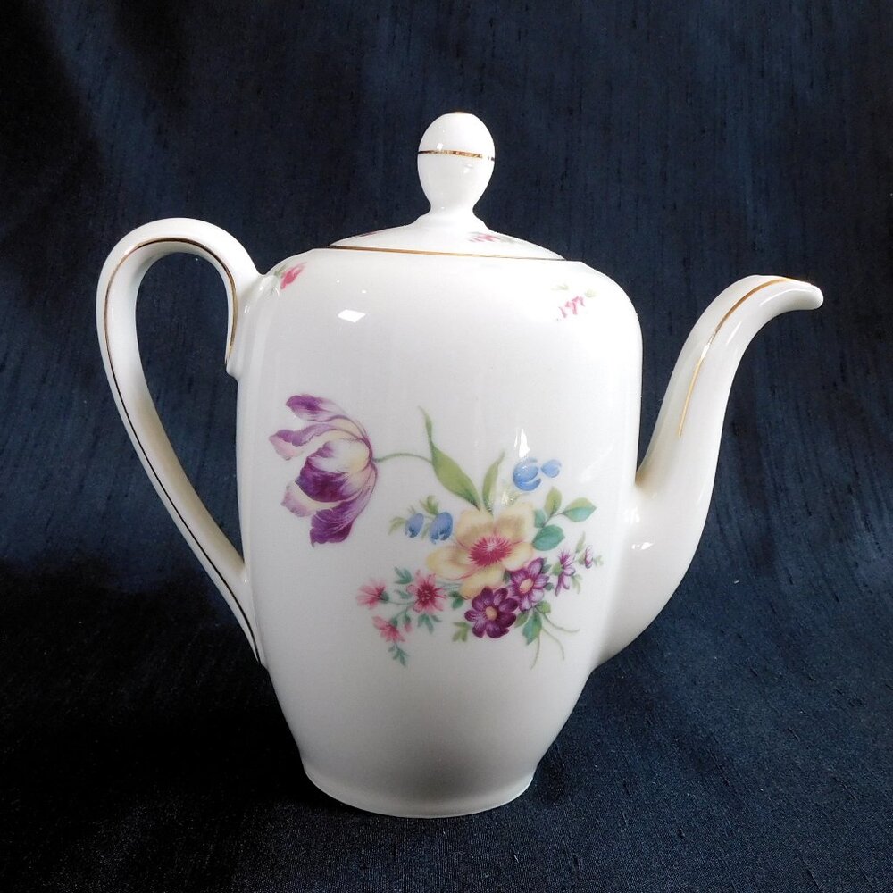 Johann Haviland White Floral Teapot # 23042